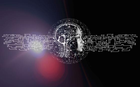 illustration of head with wires and circuits
