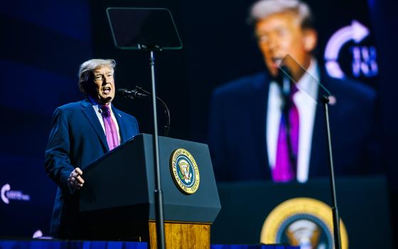 President Donald Trump delivers remarks at a Turning Point USA event at Dream City Church in Phoenix, Arizona on April 17, 2026. (Flickr/The White House/Daniel Torok)