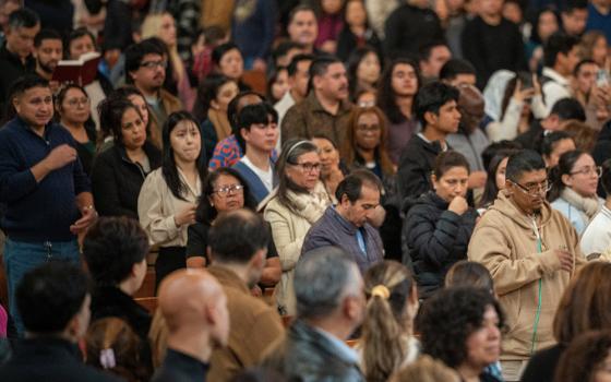 The faithful gather for Mass Dec. 28, 2025, on the feast of the Holy Family at the Cathedral of Our Lady of the Angels in Los Angeles. (OSV News/Los Angeles Archdiocese/Courtesy of John Rueda)