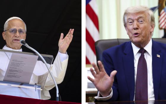 Pope Leo and Donald Trump composite image