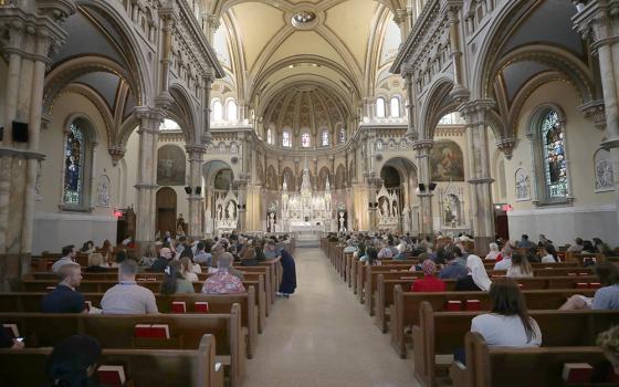 Members of the media attend Mass at St. Nicholas of Tolentine Church June 16, 2026, during the Catholic Media Conference in Atlantic City, N.J. (OSV News photo/Bob Roller)