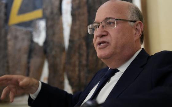 Ilan Goldfajn, the president of the Inter-American Development Bank, speaks to the Associated Press during an interview in Rome June 18, 2026. A day later Goldfajn met privately with Pope Leo,  asserting the potential of rare earth mining. (AP/Domenico Stinellis)