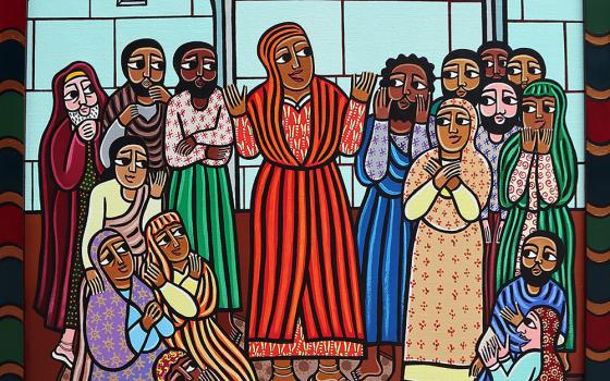 "Mary Magdalene Proclaims Resurrection" by Laura James, 2024 (Laura James)