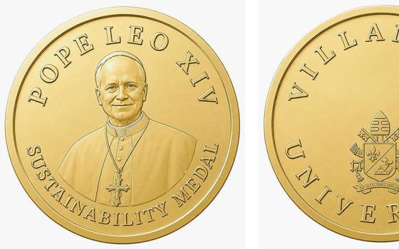 The inaugural Pope Leo XIV Sustainability Medal, which the pope himself will present at Castel Gandolfo in October during the 2026 Villanova International Sustainability Conference in Rome. (OSV News/Courtesy of Villanova University)