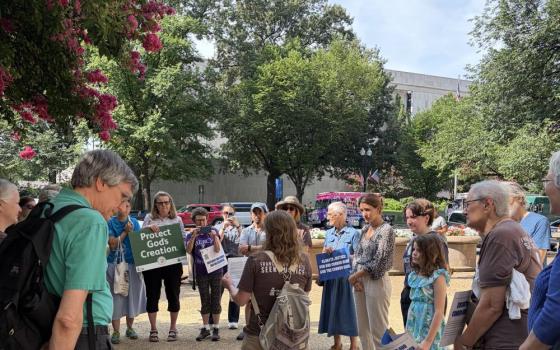 Approximately two dozen Catholics held a prayer service July 24 outside headquarters for the U.S. Environmental Protection Agency in Washington, D.C. The gathering was intended to protest actions taken by the agency under the Trump administration that Catholics say devalue human life and the environment. (Catholic Climate Covenant)
