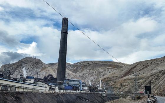 The mining facility in La Oroya, Peru, is photographed in 2014. (Wikimedia Commons/Heiner Amado Cadillo)